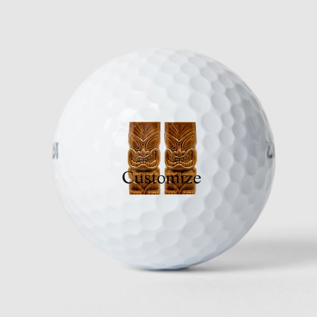 Gold Tiki Skulptur Thunder_Cove Golfball (Vorderseite)