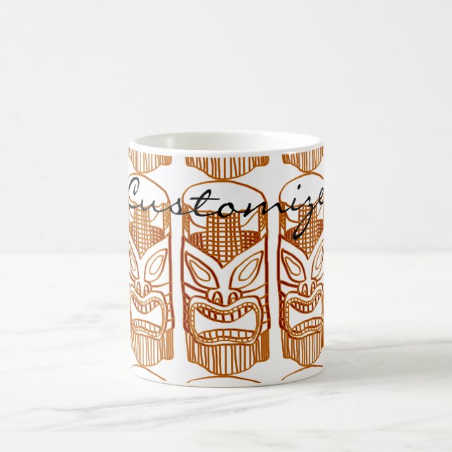Gold Tiki Skulptur Thunder_Cove Kaffeetasse (Mittel)