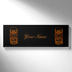 Gold Tiki Skulptur Thunder_Cove Namenschild