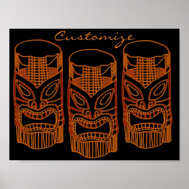 Gold Tiki Skulptur Thunder_Cove Poster (Vorne)