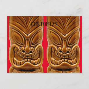 Gold Tiki Skulptur Thunder_Cove Postkarte
