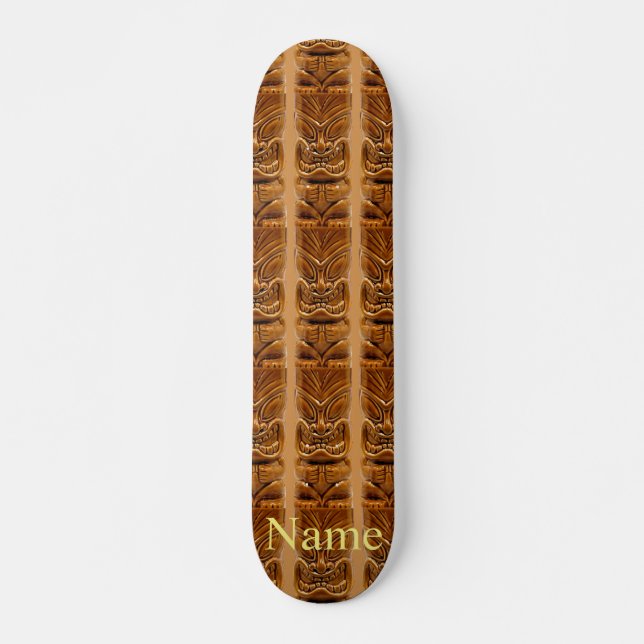 Gold Tiki Skulptur Thunder_Cove Skateboard (Vorne)