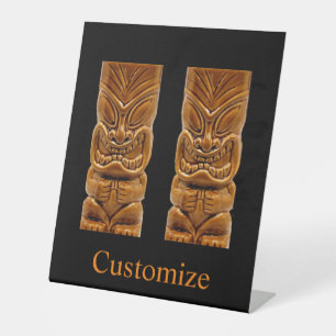 Gold Tiki Skulptur Thunder_Cove Sockelschild