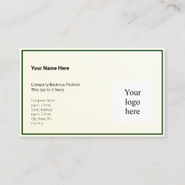 Gold Tint Gradient & Hunter Logo Ozeanien Visitenkarte