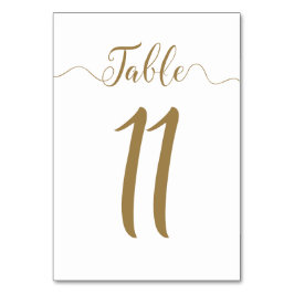 Gold Tischnummer 11 Hochzeiten Tischnummern