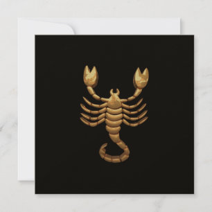 Gold-Ton Skorpion-Symbol Sternzeichen Einladung