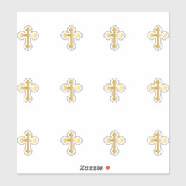 Gold Tone Trinity Cross Aufkleber
