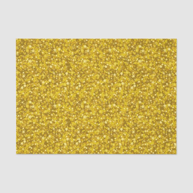 Gold Tones Imitate Glitzer & Glitzern Muster Seidenpapier (Vorderseite)