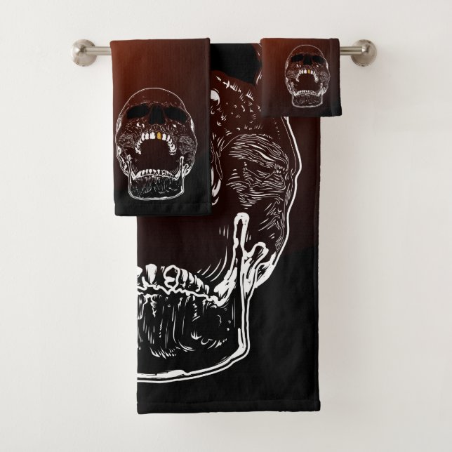 Gold Tooth Skull Handtuch Set - Screening Skull Ar (Insitu)