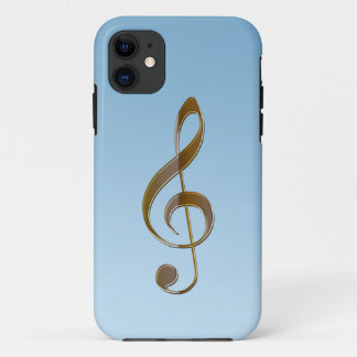 Gold Treble Clef iPhone 5 Coque pour les mélomanes