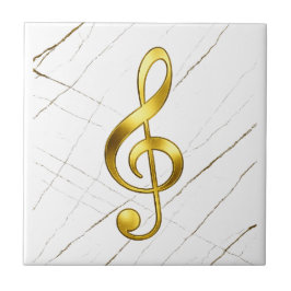 Gold Treble Clef Marble Home Decor Fliese