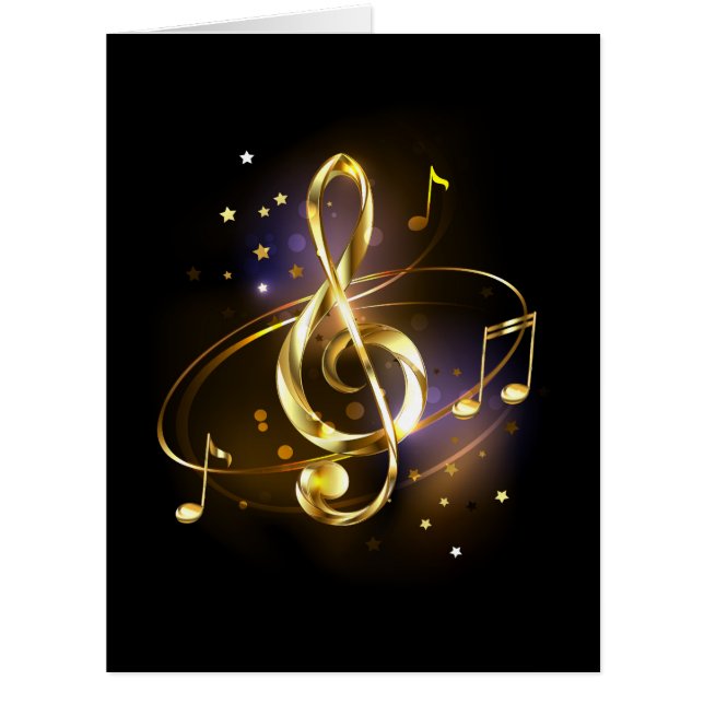 Gold Treble Clef Music (Vorderseite)