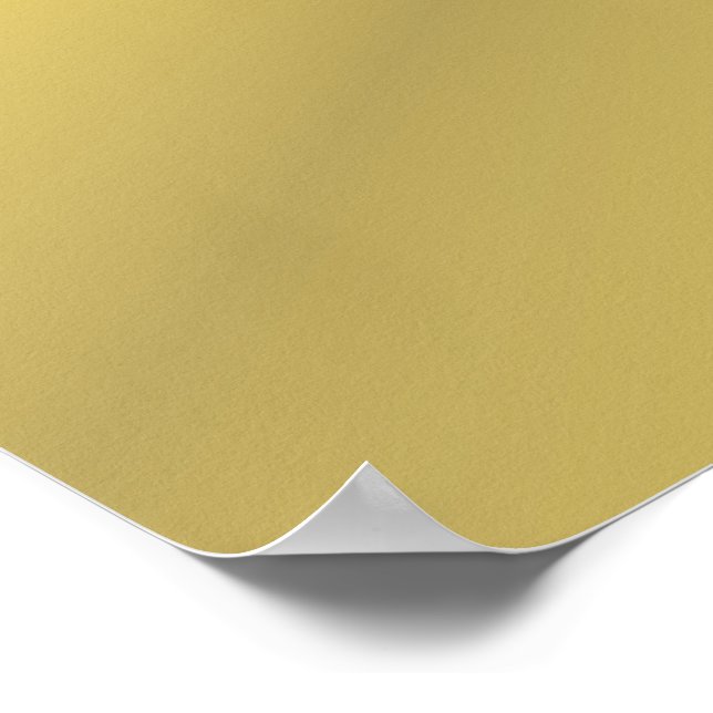 Gold Treble Clef Music Design Poster (Ecke)
