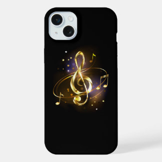 Gold Treble Clef Music iPhone 15 Plus Hülle