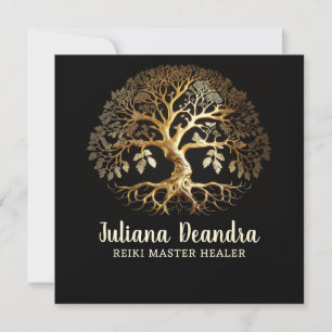 Gold Tree Business Card Einladung