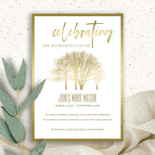 GOLD TREE CÉLÉBRER LA VIE INVITATION DE SERVICE MÉ