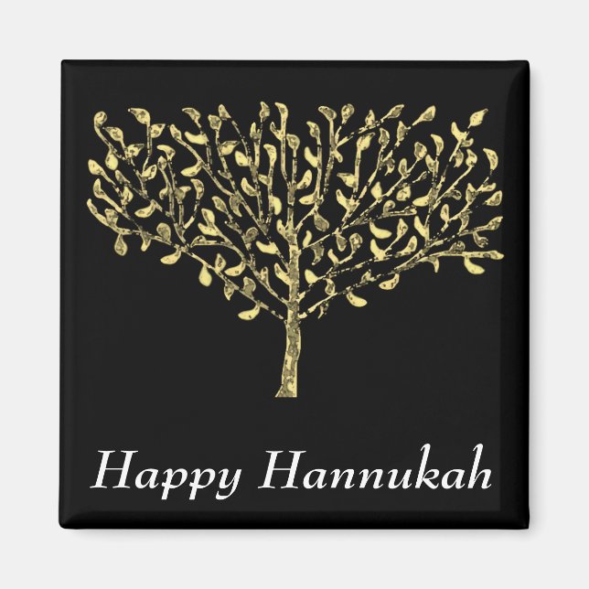 Gold Tree Chanukah Magnet (Vorne)