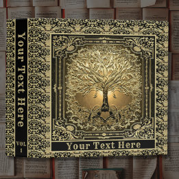 Gold Tree of Life Add Text 5,1 Cm Ordner
