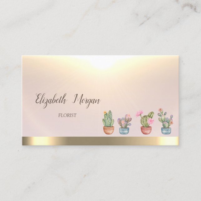 Gold Tree Women Silhouette Yoga Instructor Visitenkarte (Vorderseite)