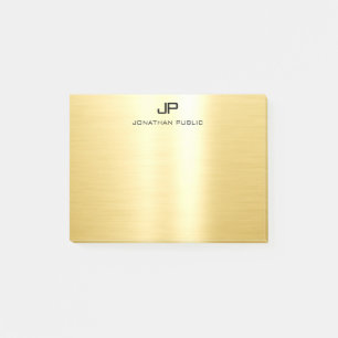 Gold Trendy Template Elegantes, modernes, einfache Post-it Klebezettel