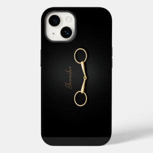 Gold Trensengebiss Elegantes Reitsportpersonalized iPhone 14 Hülle