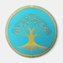 Gold Triangle Tree of Life Magnet