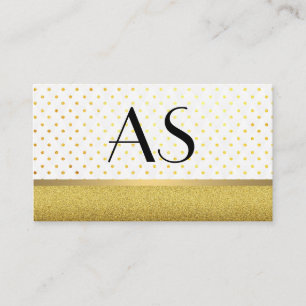 Gold Trim und Polka Dots Visitenkarte