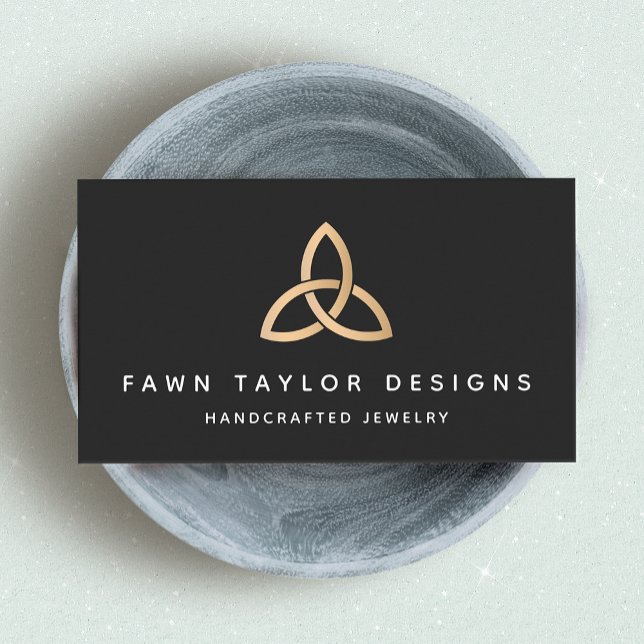 Gold Trinity Knot Celtic Symbol Visitenkarte (Von Creator hochgeladen)