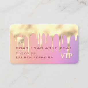 Gold Tropfen Lila Rainbow Credit Card Visitenkarte