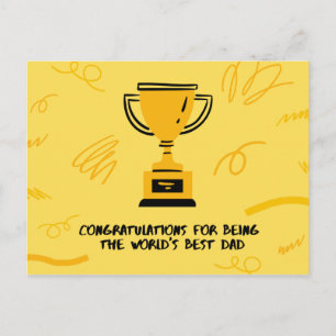 Gold Trophy Vatertagslandschaft Postkarte