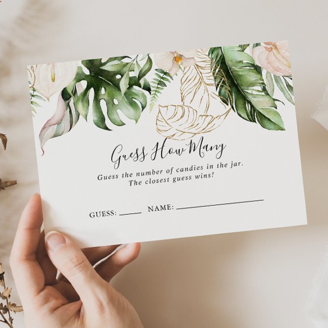 Gold Tropical Foliage Devine Combien De Carte De J (Créateur téléchargé)