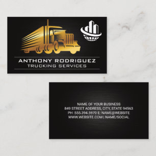 Gold Truck Logo   Globales Firmenlogo Visitenkarte