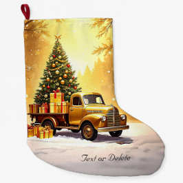 Gold Truck Weihnachtsbaum Strumpf Großer Weihnachtsstrumpf
