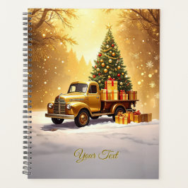 Gold Truck Weihnachtsbaum Weihnachtsplaner Planer