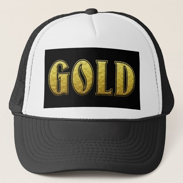 Gold Trucker Hat Truckerkappe (Vorderseite)