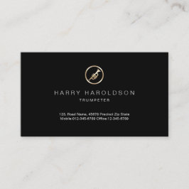 Gold Trumpet Icon Trumpeter Business Card Visitenkarte