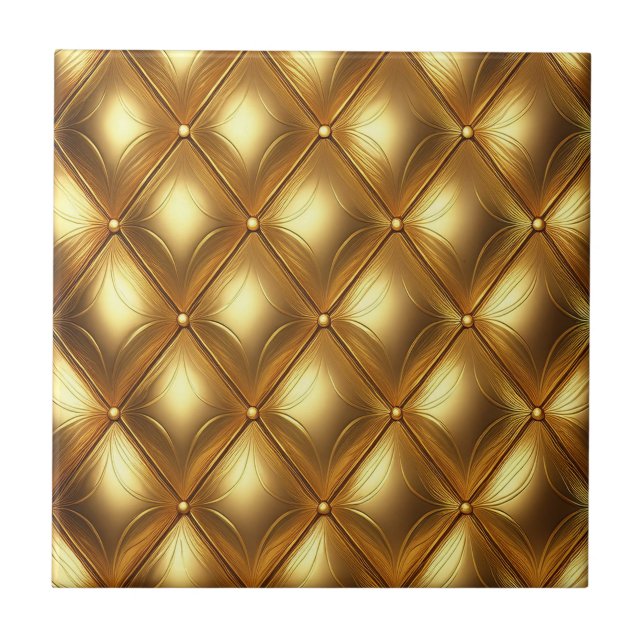 Gold Tufted Design Fliese (Vorderseite)