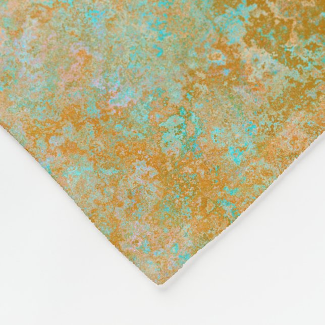 Gold & Türkis Blue Patina Alkohol Alkohol Tinte Ab Fleecedecke (Ecke)