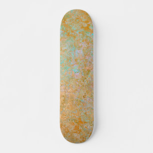 Gold & Türkis Blue Patina Alkohol Alkohol Tinte Ab Skateboard