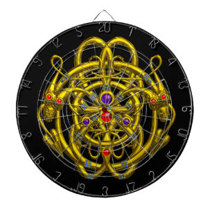 GOLD TWIN DRAGONS, schwarz Dartscheibe