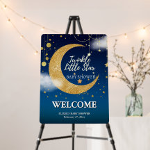 Gold Twinkle Little Star Dreamy Baby Dusche