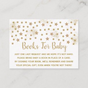 Gold Twinkle Star Baby Showbuchanfrage Begleitkarte