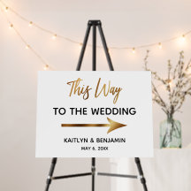 Gold Typografie & Arrow Dieser Weg zur Hochzeit