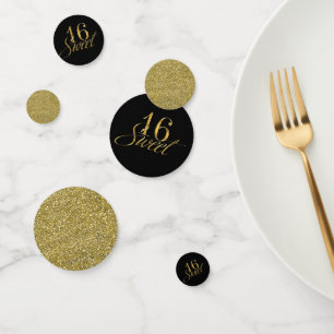 Gold-u. schwarzer des Glitzerchic-Trendy Bonbon-16 Konfetti