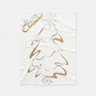 Gold- u. Silber Chrismas Baum Fleecedecke