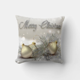 Gold-u. Silber-Schimmer-Weihnachtsverzierungen Kissen