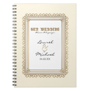 Gold-u. Spitze-klassischer formaler eleganter Notizblock