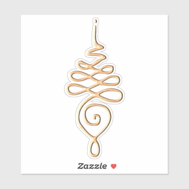 Gold Unalome  Aufkleber (Blatt)