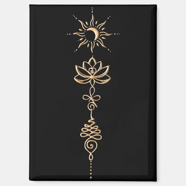 Gold Unalome Group Magnet (Vorderseite)