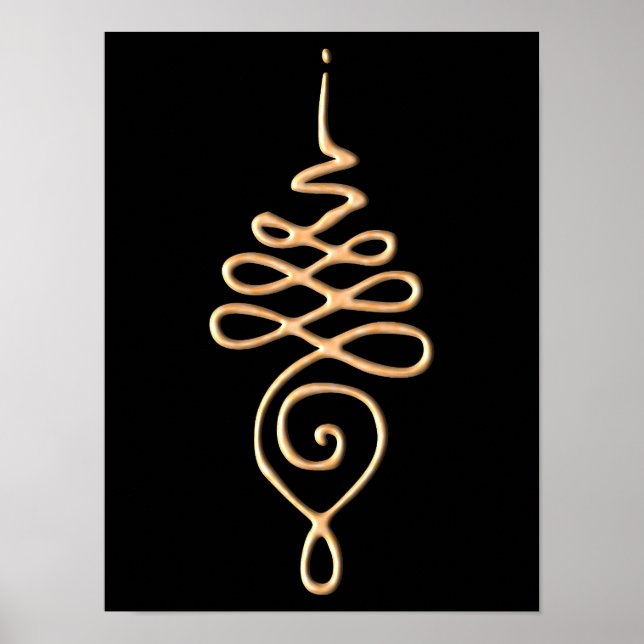 Gold Unalome Poster (Vorne)